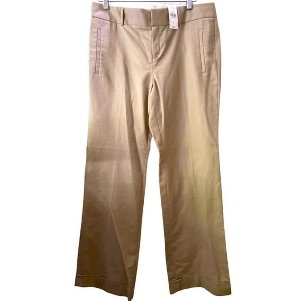 Banana Republic Martin Fit Stretch Wide‎ Leg Cuffed Pants NWT 12